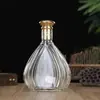 Garrafa de Vidro Transparente Espessada para Bebidas Alcoólicas Atacado Pacote 0,5kg 500ml Garrafa Selada para Bebidas Alcoólicas Caseiras Garrafa de Vinho com Bolhas