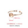 S925 Sterling Silver Ring Empty Holder Simple Niche Design Open Ring Holder DIY com Agulha Incrustada Pearl Bead Ring Holder