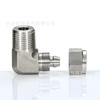 Conector rápido de acero inoxidable 304, rosca R, codo neumático de giro rápido, fabricantes de tuberías de gas de alta presión y alta temperatura.