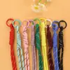 Corda de cordão trançado artesanal colorida estilo ins corda de nó acessório de decoração de corda para pingente de pulso de bolsa chaveiro capa de celular DIY tendência