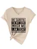 ¡Cuidado, NO soy un sitio independiente de Amazon Ebay de Moda Personalidad Camiseta de Manga Corta con Cuello en V para Mujer Comercio Exterior