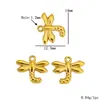 Aço Inoxidável Banhado a Ouro 18K, Vários Pingentes Pequenos, Anjo, Pés, Copo d'Água, Pinguim, Pingentes para Joias Artesanais DIY