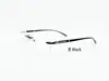 Bl Agujero Único Tornillo Aleación Hombres Montura de Gafas Sin Marco Borde Cortado Ocho Agujeros Color Original Templo Tr Fabricante Venta al por Mayor 58065