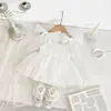 Versión Coreana Ins2026 Vestido Mameluco de Verano para Bebé Niña Vestido de Princesa de Malla para Bebé Vestido para Sesión de Fotos de los Cien Días del Recién Nacido