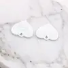 Aleación letras inglesas coloridas pintura corazón de durazno aleación corazón de durazno amor aretes aretes colgante accesorios de joyería DIY