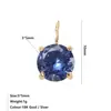 Nuevo Colgante Geométrico Redondo de Circonia Incrustada con Doce Piedras de Nacimiento Coloridas 5*5mm Exquisito Accesorio DIY Joyería