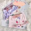 Roupa Íntima Feminina, Cuecas Boxer de Algodão com Desenhos Animados para Crianças, Cuecas Boxer de Algodão Respirável para Meninas Pequenas, Tamanhos Pequeno e Médio para Crianças