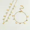 Dongguan Acero de Titanio Primera Joyería Lujo Ligero Nicho Moda de Gama Alta Pulsera Tobillera Collar Mariposa Traje para Mujer Sin Color