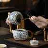 A Caixa de Presente Ru Yao Travel Kung Fu Tea Set é um presente para clientes, pais e idosos, e uma lembrança para eventos de negócios.