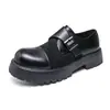 Sapatos masculinos de tamanho grande para exportação, com sola grossa, que aumentam a altura, sapatos casuais com fivelas, moda transfronteiriça, sapatos de trabalho versáteis