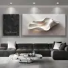 Pintura Decorativa de Lujo Ligero y Gama Alta para la Sala de Estar, Arte de Pared Tridimensional en Relieve para Fondo de Sofá, Pintura Colgante Minimalista de Dos Piezas