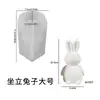 Cáscara de Huevo Rota Conejo Sentado Vela Aromática Molde de Silicona de Resina DIY Conejito Pequeño Adorno de Yeso Molde para Velas