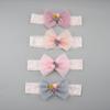 Diadema de encaje con lazo para bebé, accesorios elásticos de malla para el cabello, estilo coreano, estilo europeo y americano, para niños