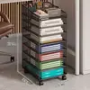 Organizador de arquivos sob a mesa, estante de chão multi-nível com rodas, armário de arquivo móvel para documentos e arquivos