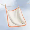 Toalla de Mano para Bebé de Guardería de Coral Fleece, Impermeable y Resistente a la Suciedad, Se Puede Colgar, Diseño de Dibujos Animados para Niños, Se Puede Imprimir el Nombre