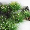 Simulação de grama taboa, grama de junco, galho único, paisagem diy fazendo palheiro, palheiro, grama, grama falsa verde, decoração de cenário
