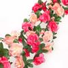 Flor artificial rosa de ratán para decoración de puerta, flor artificial para aire acondicionado, lámpara de cuerda, cadena de flores, comercio exterior, Amazon transfronterizo