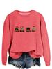 Estación independiente eBay Moda top Navidad cuatro ganado moda suéter pulóver estampado camisa de manga larga para mujer europea y americana