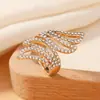Anillo de joyería transfronterizo moda temperamento diamante anillo de pavo real personalidad femenina aleación pulsera anillo anillo mujeres