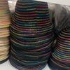 Sombrero de Pescador Tejido de Punto Colorido para Mujer Primavera y Verano Sombrero Fino Transpirable con Protección Solar Estilo Japonés Estilo Sombrero de Cubo Pequeño que Favorece el Rostro