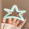 Francês Querida Creme Azul Arco Estrela de Cinco Pontas Grab Clip Cabelo da Menina Grab Disc Shark Clip Atrás da Cabeça Acessórios para o Cabelo
