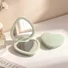 Se puede usar como colgante corazón espejo pequeño giratorio portátil lindo simple espejo plegable de doble cara espejo de corazón de alta calidad