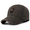 Chapéu Novo Estilo Masculino Outono e Inverno Coreano Casual Boné de Baseball Boné com Forro de Lã Proteção para Orelhas Adultos Meia-Idade e Idosos Pai Chapéu Quente de Algodão