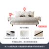 Tongyute 2026 Estilo Francés Color Crema Lujo Ligero Moderno Forma de Ola Doble Recámara Principal Cama de Boda Grande de Gama Alta Cama de Cuero