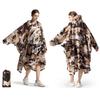 Poncho Impermeable Camuflaje Personalizado Tres en Uno Montañismo Multifuncional Exterior Poncho Impermeable Lona Toldo Esterilla de Suelo para Prevenir Lluvia Fuerte