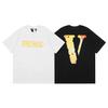 Camiseta deportiva informal de manga corta con estampado en V grande de VLONE, marca de moda transfronteriza europea y americana de 2024, para hombres y mujeres.
