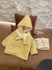 Chaqueta de Invierno Gruesa con Forro Polar para Niñas con Capucha, Abrigo Cálido de Polar para Bebé, Top de Gorro de Elfo para Niños Transfronterizo