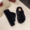 Sapatos Mao Mao de 8cm Roupas Femininas 2024 Popular na Internet Popular Outono e Inverno Saída Leve Chinelos de Algodão Felpudo