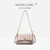 Bolso Pequeño Cuadrado de Lujo Vintage con Correa Ancha para el Hombro, Sensación de Alta Gama, Versátil para Invierno Retro, Bolso de Hombro Cruzado con Estampado para Viajes