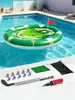 Juego Inflable de Golf Acuático de PVC Flotador para Piscina para el Juego Acuático de Niños Fiesta Interactiva con Mesa de Póker Flotante
