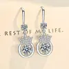 Nuevos pendientes colgantes largos de plata S925 de temperamento, gota de agua, amor, microdiamante, pendientes para mujer, joyeria para orejas, fabricantes