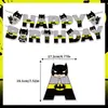 Diseño de Escena de Cumpleaños Temática de Batman Listo para Usar Set de Decoración de Suministros para Fiesta Globo de Látex Banderín