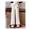 Calça Larga Versátil para Meninas Primavera e Outono 2026 Novo Estilo Cor Sólida Preto e Branco Calças Longas para Meninas Mais Velhas Calças Infantis Atacado