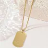 Collar con colgante militar de acero inoxidable con personalidad para hombre estilo ins europeo y americano, sentido del diseño, cadena para suéter de acero de titanio, joyería al por mayor