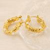 Moda europeia e americana transfronteiriça 18K ouro aço inoxidável geométrica brincos de pérolas design de moda brincos de sentido fivela de orelha atacado