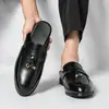 Mocasines con borlas para pareja de talla grande transfronterizos, tallas 35-46, pantuflas de punta cerrada, zapatos para conducir, zapatos para probador, mules sin cordones