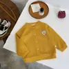 Jaqueta de Tricô Nova para Bebê Primavera e Outono Cardigã para Menino Tricô para Bebê Malha de Tricô Camisa Básica Fashionável Casual de Manga Longa