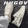 Zapatos de lona para hombre, de moda para verano, zapatillas cómodas y transpirables sin cordones, zapatos deportivos casuales, zapatos blancos de suela gruesa que aumentan la altura