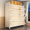 Gabinete de almacenamiento multicapa, zapatero metálico a prueba de polvo y humedad, zapatero de entrada multicapa de gran capacidad, zapatero para el hogar