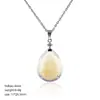 Pingente de Cristal Natural em Forma de Gota d'Água Transfronteiriço com Corrente de Clavícula de Cobre Cravejada de Diamantes, Colar de Cristal de Ametista Natural em Forma de Gota d'Água