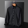 Pode Ser Comprado como Compra por Procuração, Camisa Listrada em Estoque, Camisa Masculina de Manga Longa, Novo Estilo Coreano 2026, Camisa Masculina Elegante Plus Size, Moderna