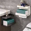 Nuevo Estante de Almacenamiento para Caja de Papel Higiénico de Baño Portarrollos de Papel Higiénico para Baño sin Taladro Portarrollos de Papel Caja de Pañuelos Extraíble de Pared para Baño