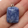 Exquisito colgante rectangular de piedra semipreciosa natural para accesorios de joyería DIY, fabricación de joyería artesanal, venta al por mayor