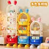 Novo Armário de Armazenamento de Lanches Desenho Animado Organizador de Armazenamento para Sala de Estar Carrinho Pequeno Prateleira de Armazenamento Multicamadas para Casa Armário de Brinquedos