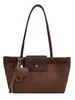 Bolso Tote de Ante Retro de Gran Capacidad, Estilo Coreano, Holgado y Relajado, para Mujer, Nuevo Estilo 2026, Bolso de Hombro para el Trabajo y el Viaje