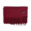 Outono e inverno cor sólida cashmere cachecol quente alto senso vermelho reunião anual estampa bordado LOGO xale cachecol atacado